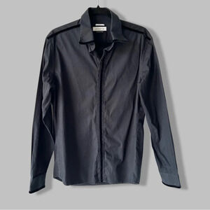 Versace Collection Black Long Sleeve Button-Down Shirt